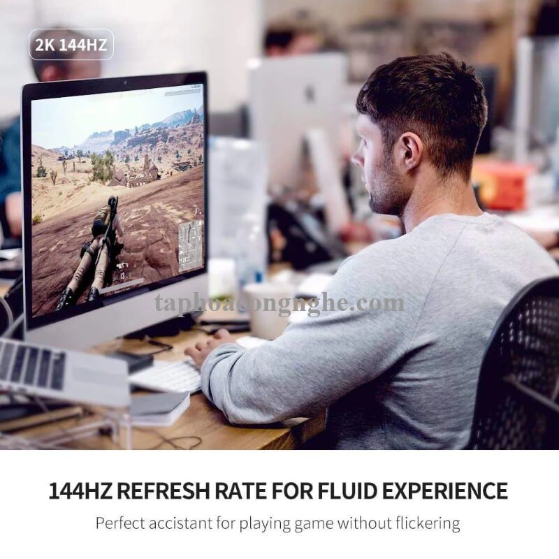 Ugreen 10423 3M Màu Trắng Cáp chuyển đổi Mini DP sang DisplayPort hỗ trợ phân giải 4K x 2K MD105 30010423